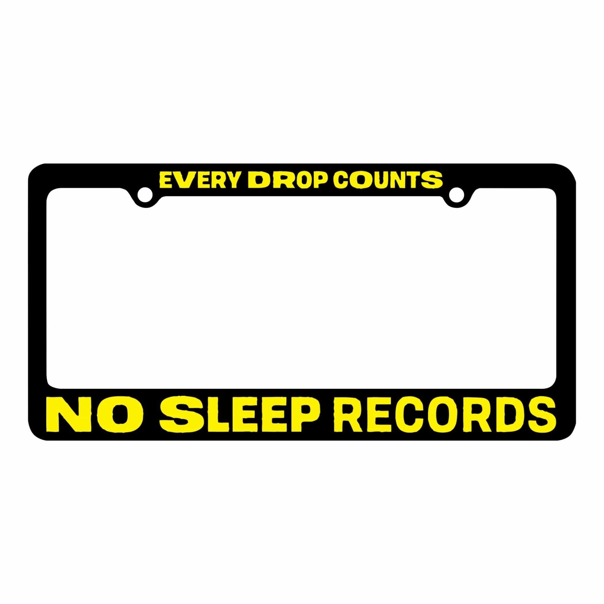 License Plate Frame - NO SLEEP RECORDS - NO SLEEP RECORDS